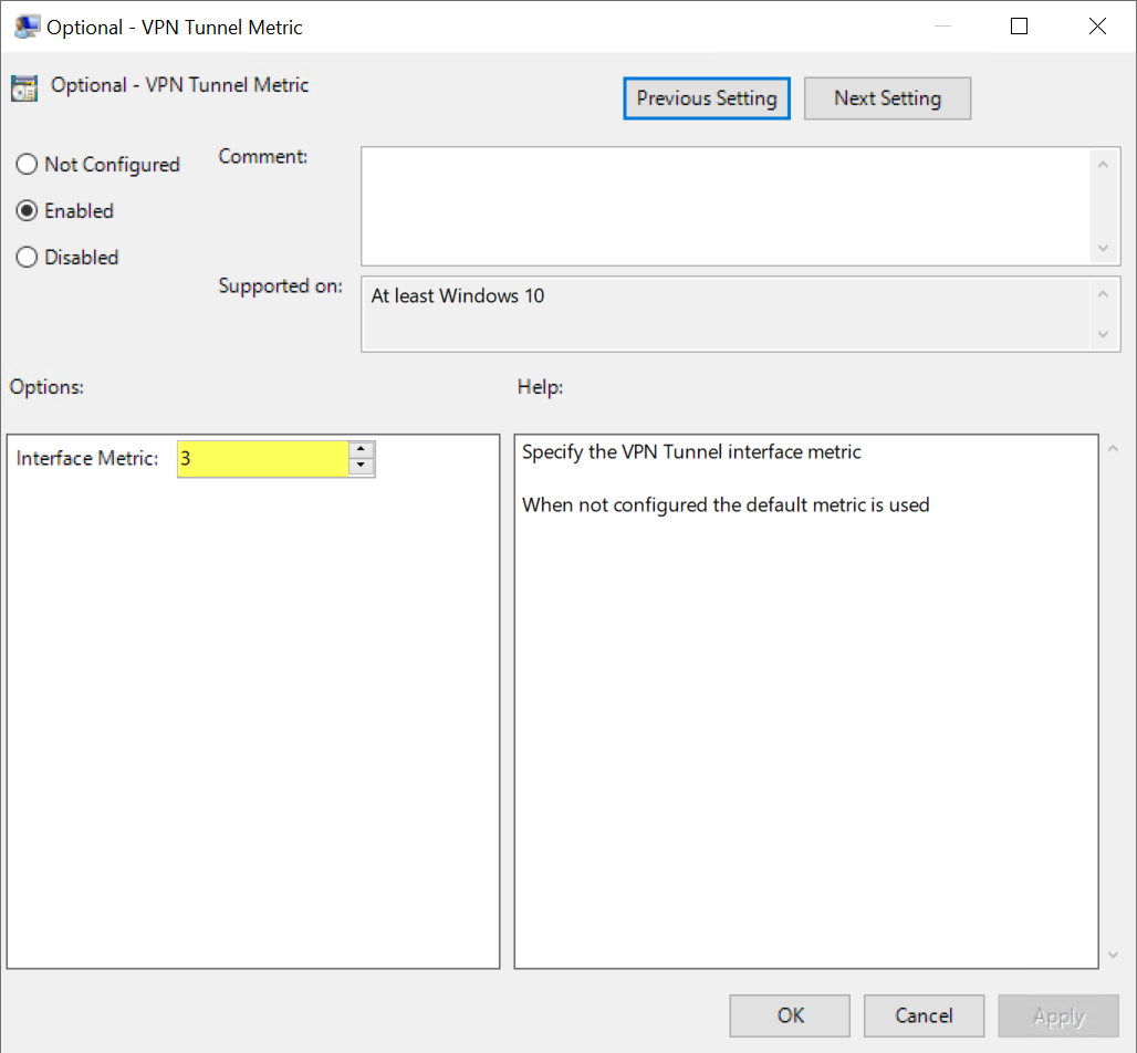 Aovpn Metric 003 Richard M Hicks Consulting Inc